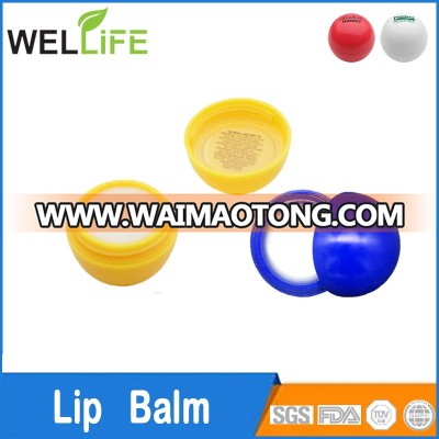 Custom logo female round lip balm for promotion